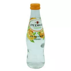 Water Das Pedras (Tangerine flavored sparkling water.)